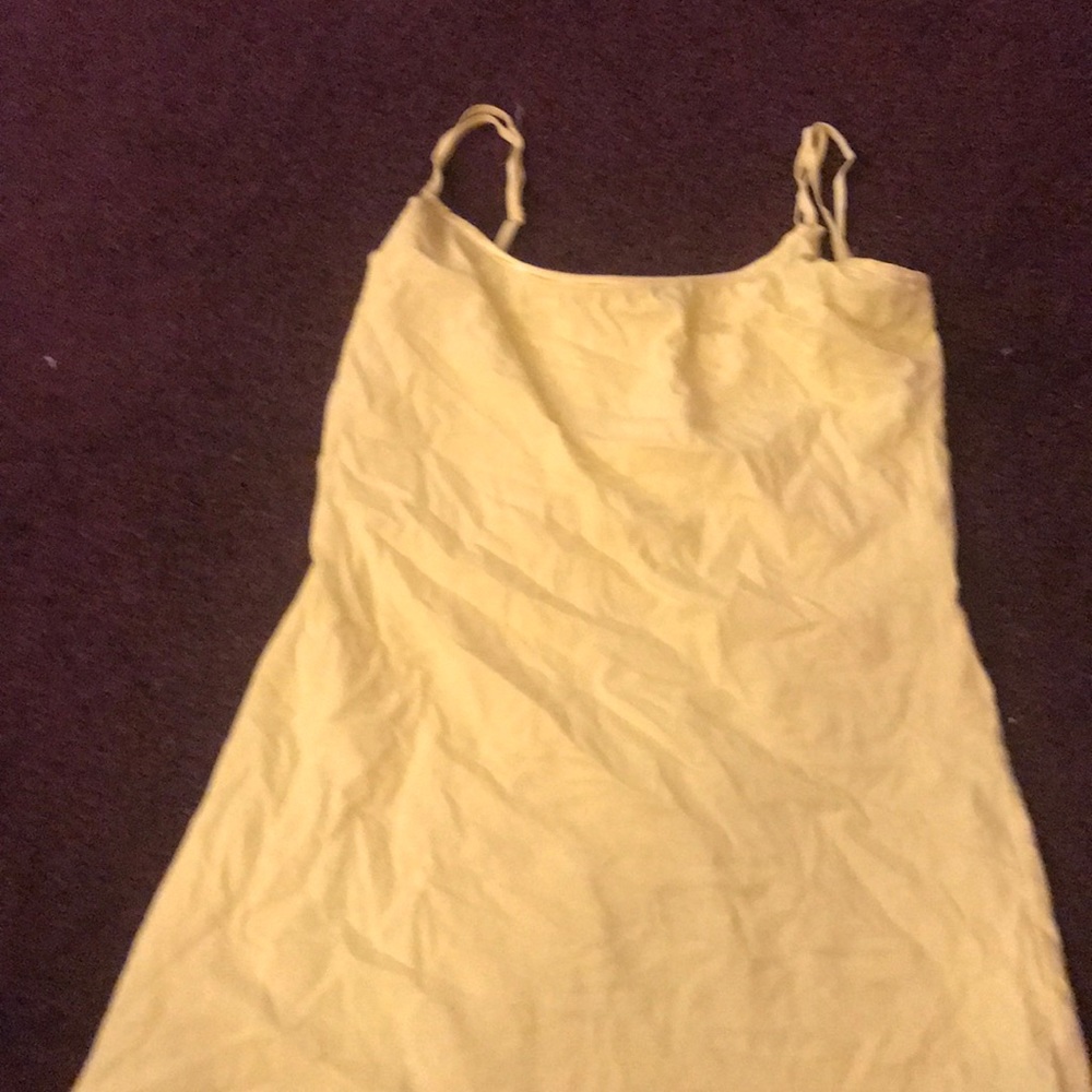 A yellow tank top